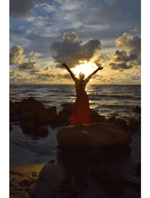 Sunset Cliff Jump GIF