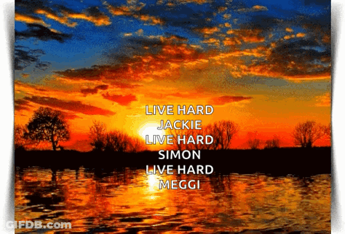 Sunset Live Hard Jackie Simon Meggi GIF
