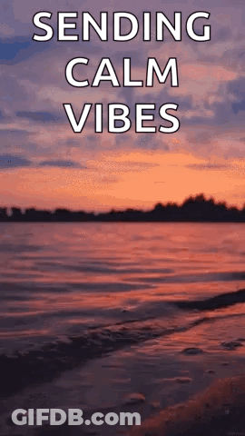 Sunset Over Lake Sending Calm Vibes GIF