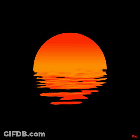 Sunset Over Ocean GIF