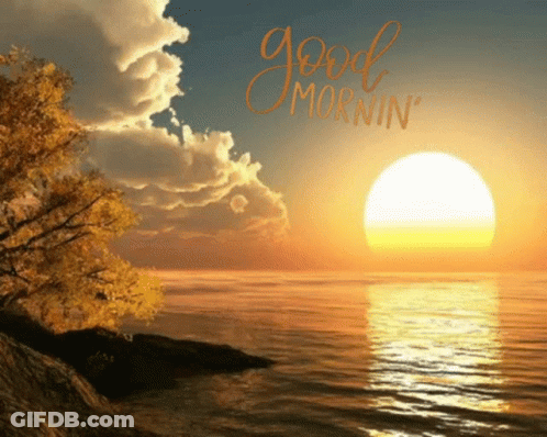 Sunset Over Ocean Good Morning GIF