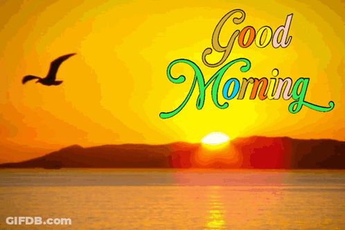 Sunset Over Ocean Good Morning GIF
