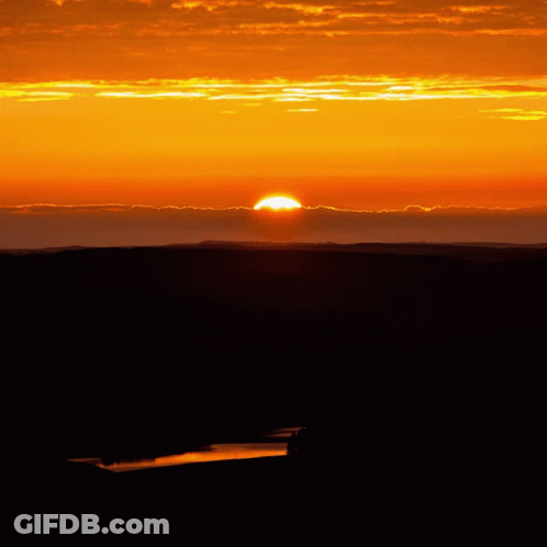 Sunset Over River GIF