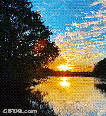 Sunset Over Water GIF