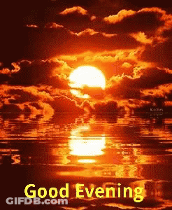 Sunset Over Water Good Evening GIF