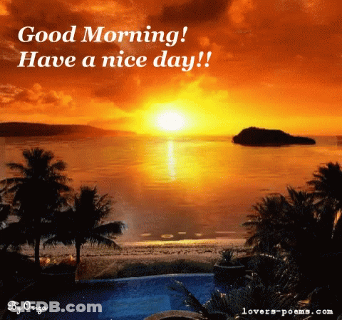 Sunset Over Water Good Morning Have A Nice Day GIF