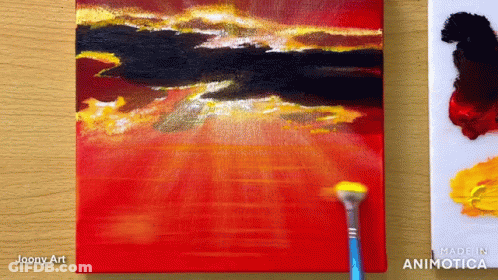 Sunset Painting By Joony Art GIF