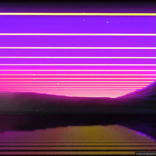 Sunset Purple Retro Wave GIF