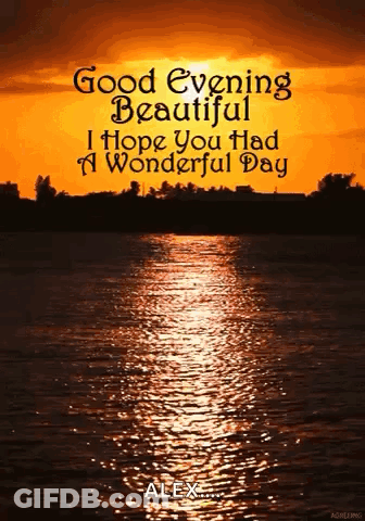 Sunset Saying Good Evening Beautiful GIF