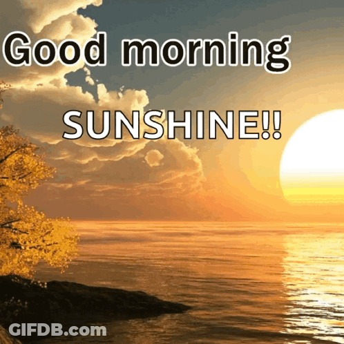 Sunset Saying Good Morning Sunshine GIF