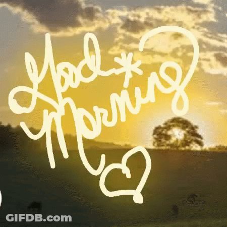 Sunset Saying Good Morning With Heart GIF