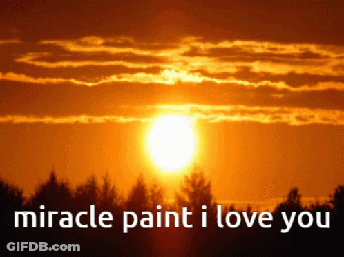 Sunset Saying Miracle Paint I Love You GIF
