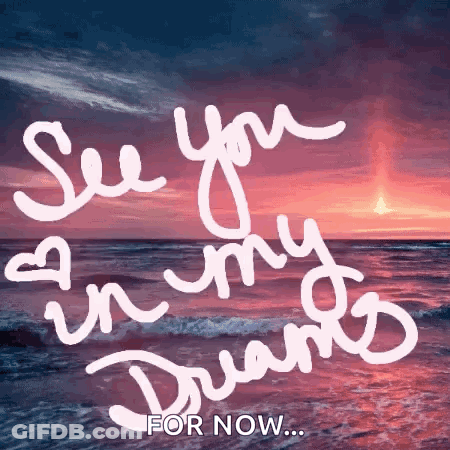 Sunset Saying See You In My Dreams For Now GIF