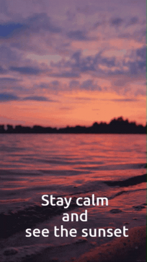 Sunset Stay Calm Waves GIF