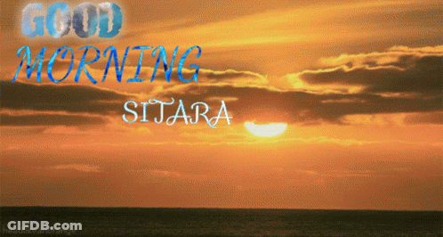Sunset With Blue Good Morning Sitara GIF