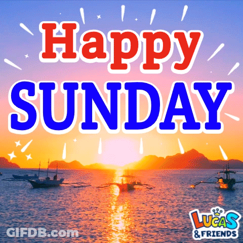 Sunset With Happy Sunday GIF
