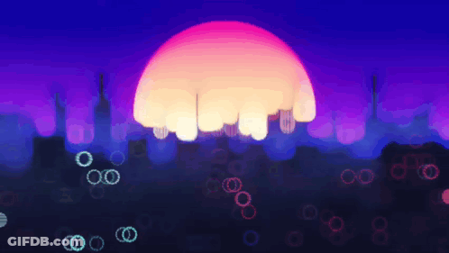 Sunset With Text The Spin GIF