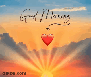 Sunshine With Red Heart GIF