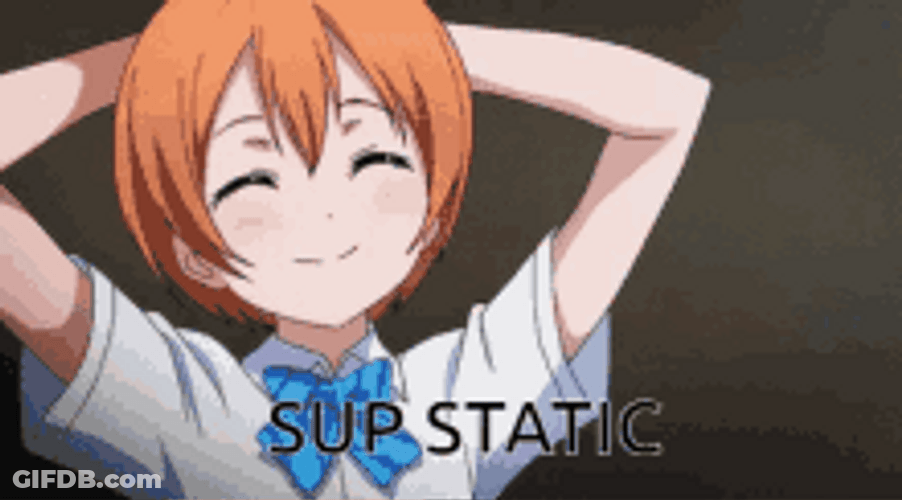 Sup Static Anime Rin Hoshizora GIF