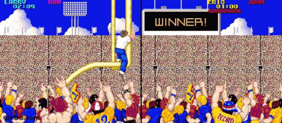 Super Bowl Cartoon Pole Game Animation GIF