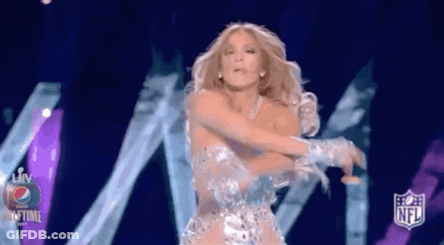 Super Bowl Half Time Jennifer Lopez GIF