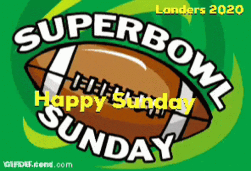 Super Bowl Happy Sunday Card With Football GIF