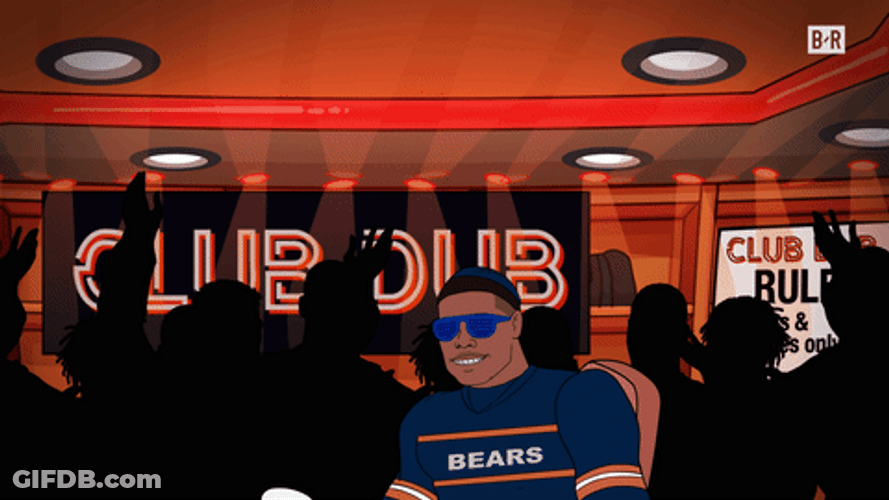 Super Bowl Shuffle Cartoon Players GIF