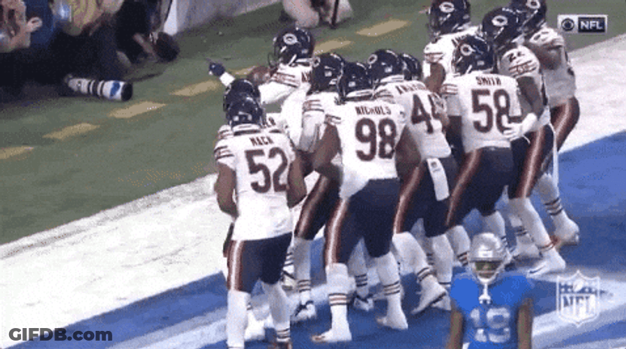 Super Bowl Shuffle Team Celebrate After Touchdown GIF