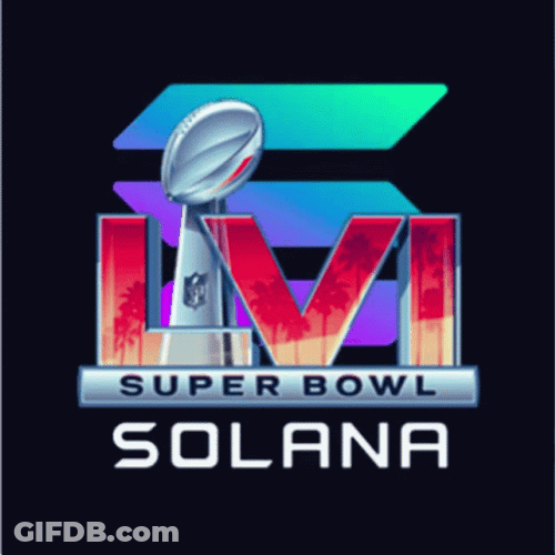Super Bowl Solana Logo Graphic Design GIF