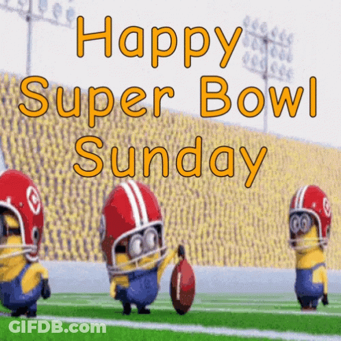 Super Bowl Sunday Minions Greeting GIF