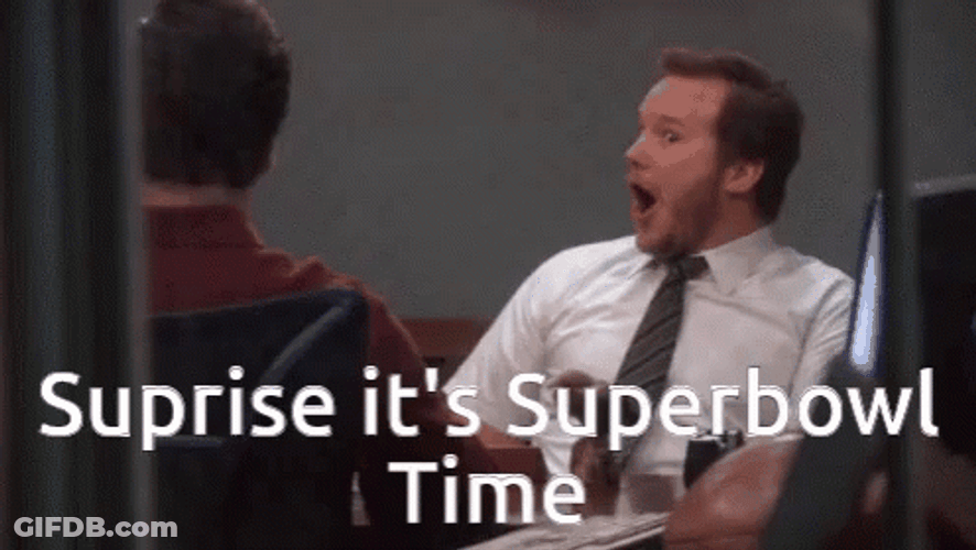 Super Bowl Time Chris Pratt Surprised GIF