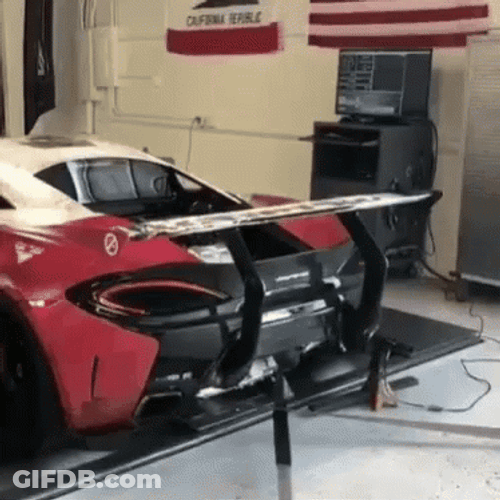 Super Car McLaren Fire Exhaust GIF