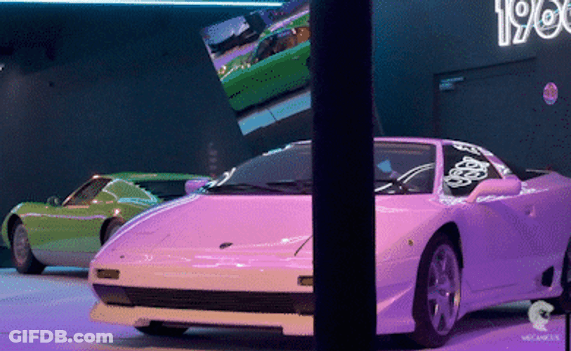 Super Car Vintage Lamborghini Exhibition GIF