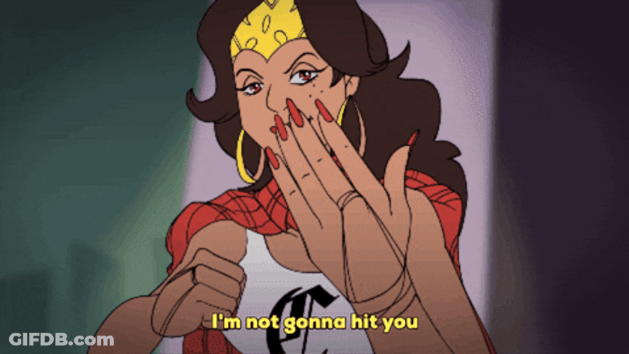 Super Chola Animation Slapping Face GIF