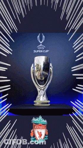 Super Cup Trophy With Liverpool GIF