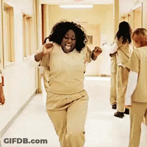 Super Excited Orange Is The New Black Dancing GIF