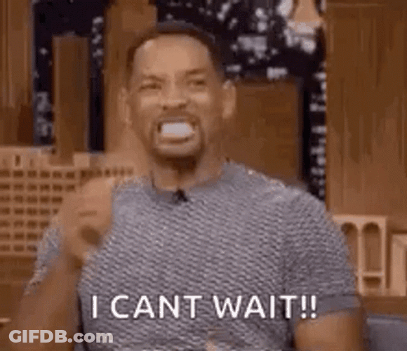 Super Excited Will Smith Can't Wait GIF