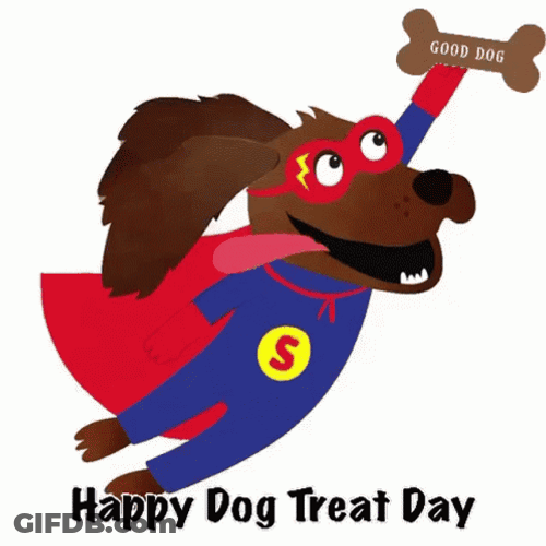Super Happy Dog Treat Day GIF