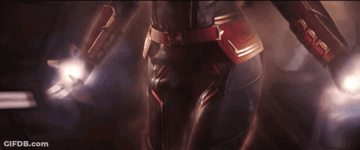 Super Hero Captain Marvel Transformation GIF