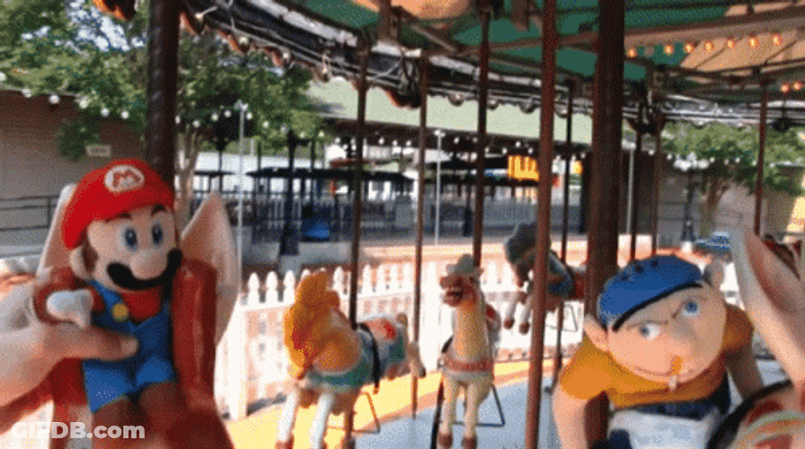 Super Maria Merry Go Round Ride GIF