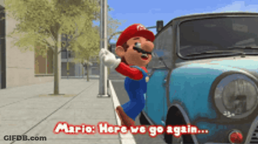 Super Mario And Here We Go Again GIF