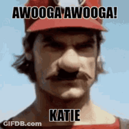 Super Mario Awooga Katie Meme GIF