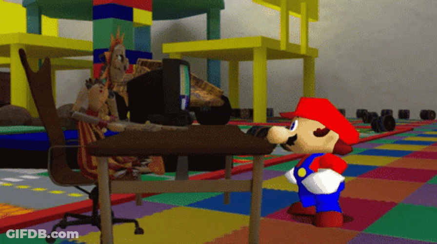 Super Mario Big Hand Smack GIF