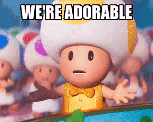 Super Mario Bros Movie Yellow Toad GIF