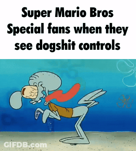 Super Mario Bros Special Fans Dogshit Controls Poster GIF