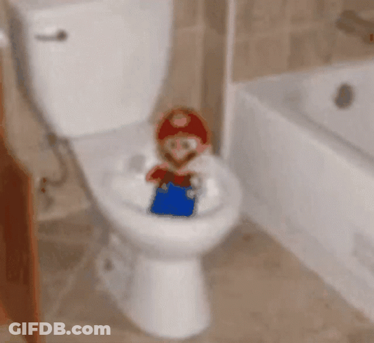 Super Mario Dancing In Toilet GIF