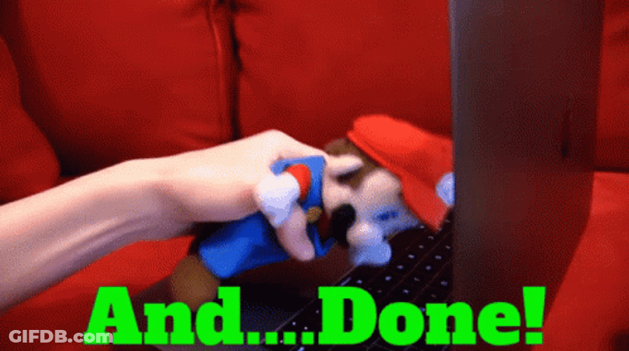 Super Mario Done With Work GIF