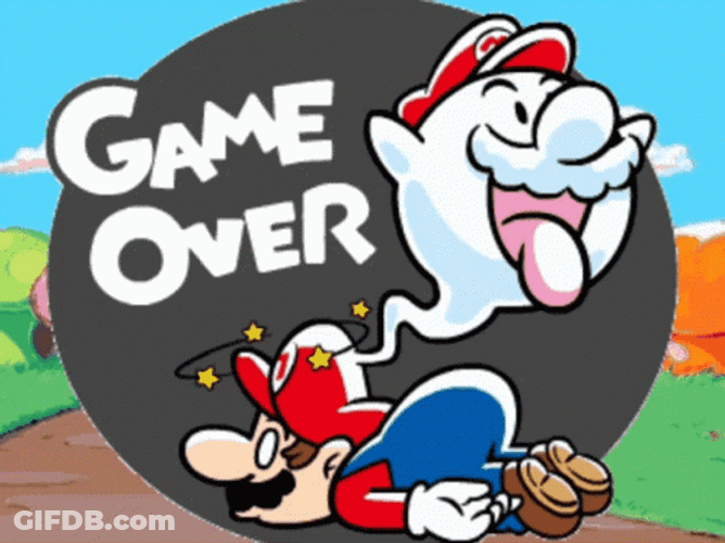 Super Mario Game Over GIF
