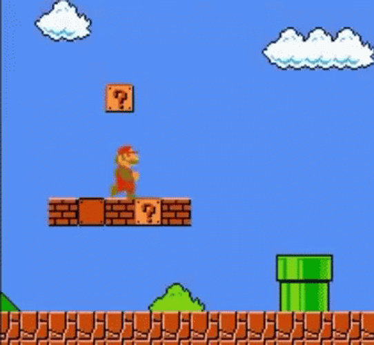 Super Mario Jumping Through Warp Pipes GIF