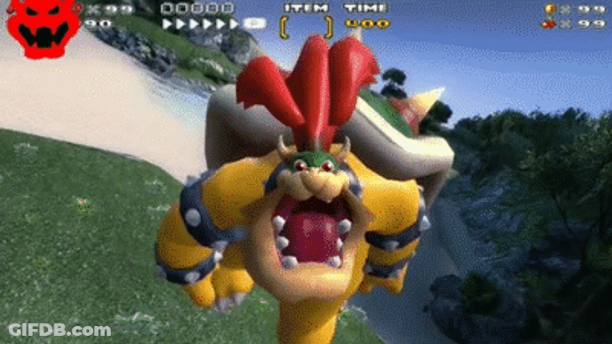 Super Mario King Koopa Bowser Flying GIF